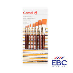 CAMEL Synthetic Gold Brushes Sr.67 Flat - Set of 7 | Size 1,2,4,6,8,10,12